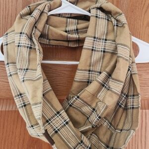 Plaid Tan Scarf